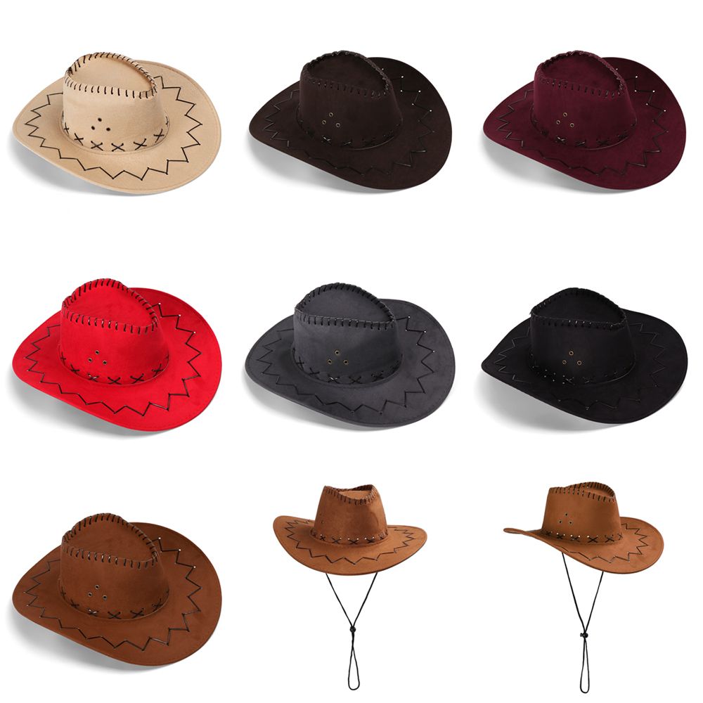 Women'S Fashion Wild West - Unisex Cowboy Hat Suede Fashion Cowboy