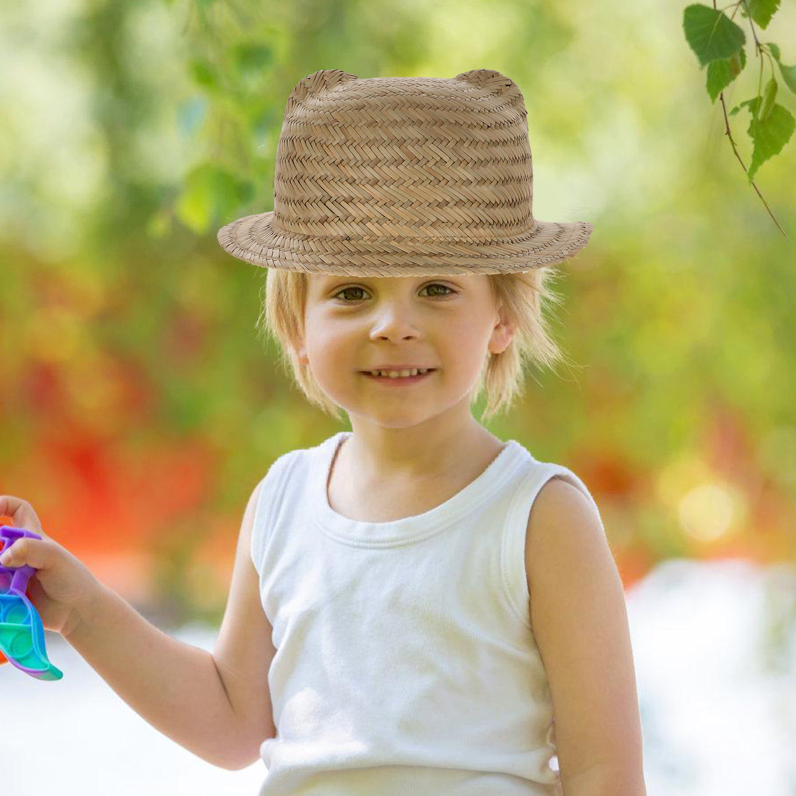 Straw Hat Summer - Kids Straw Sun Hat Wide Brim