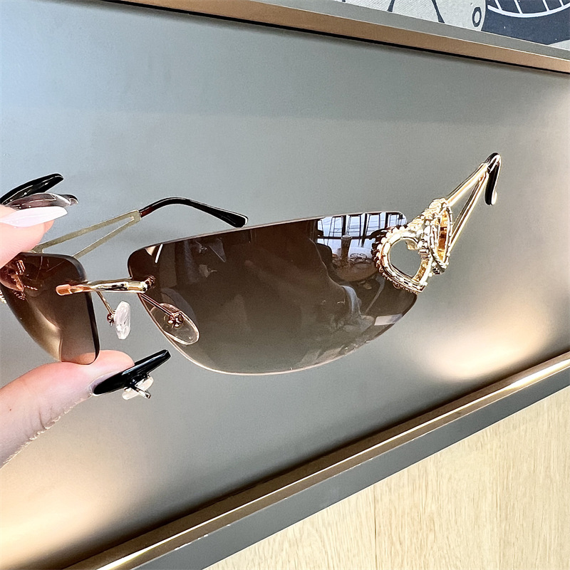 Women'S Fashion Eyeglasses - New Oval Cat Eye Frameless Mercury