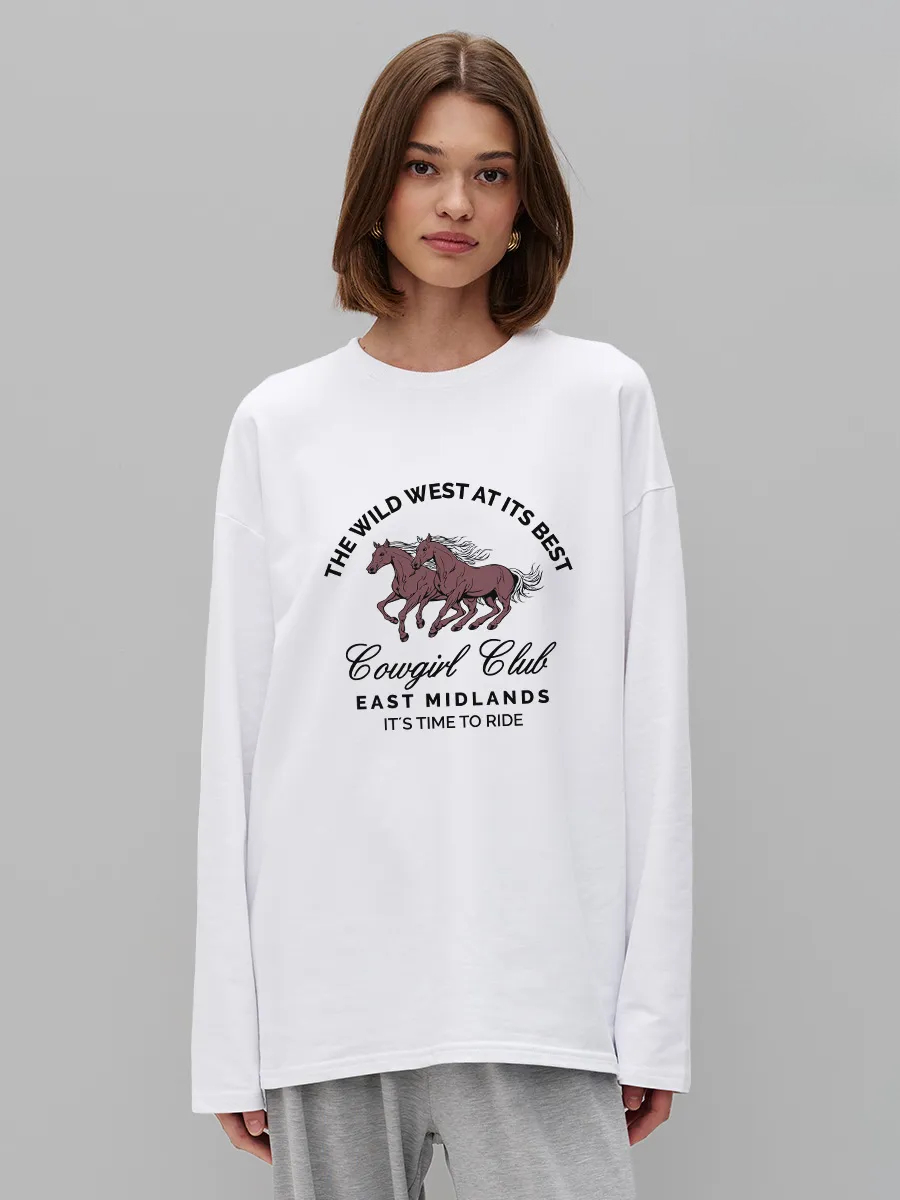 Women'S Fashion Wild West - Women's 100% Cotton Horse Print T‑Shirt