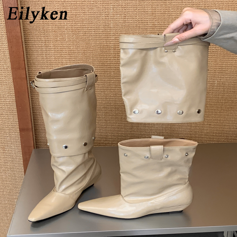 Women'S Fashion Knee High Boots - Eilyken New Fashion Pointed Toe Women