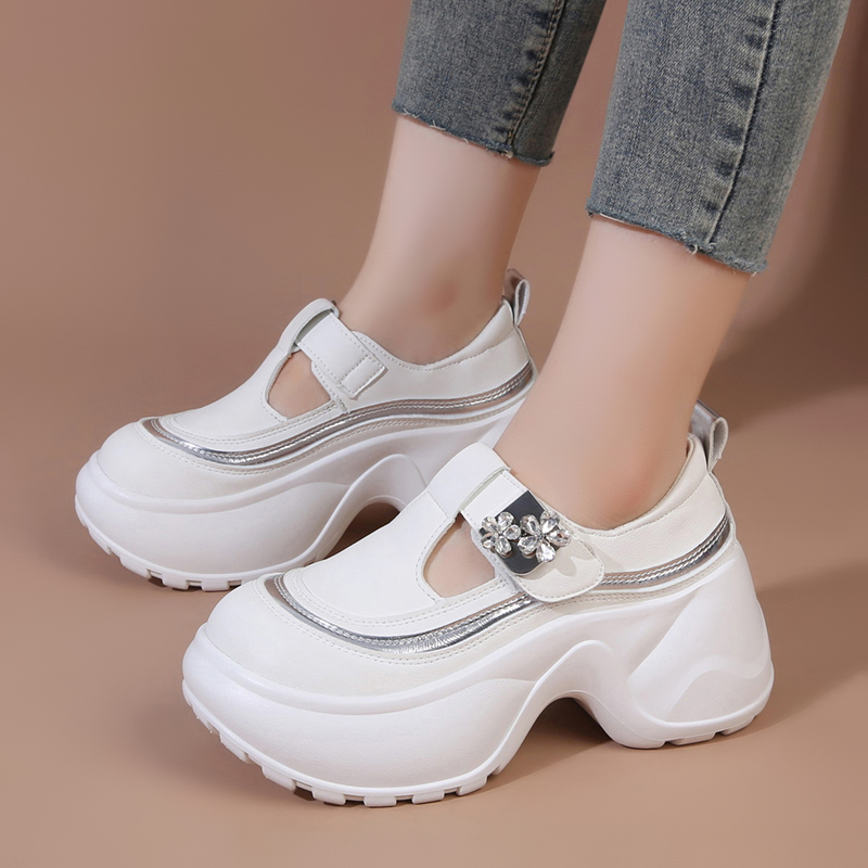 Women'S Fashion Velcro Sneakers - Fashion Glitter Decoration Casual Shoes Women