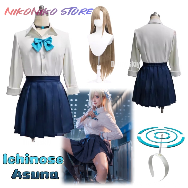 Pleated Skirt Women - Game Blue Archive Cosplay Ichinose Asuna