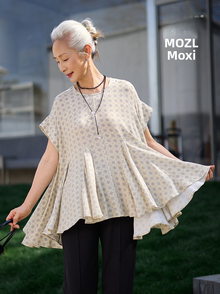 Women'S Fashion Of The 60S - Muzhi Mid-aged Mom Summer Fashionable Thin