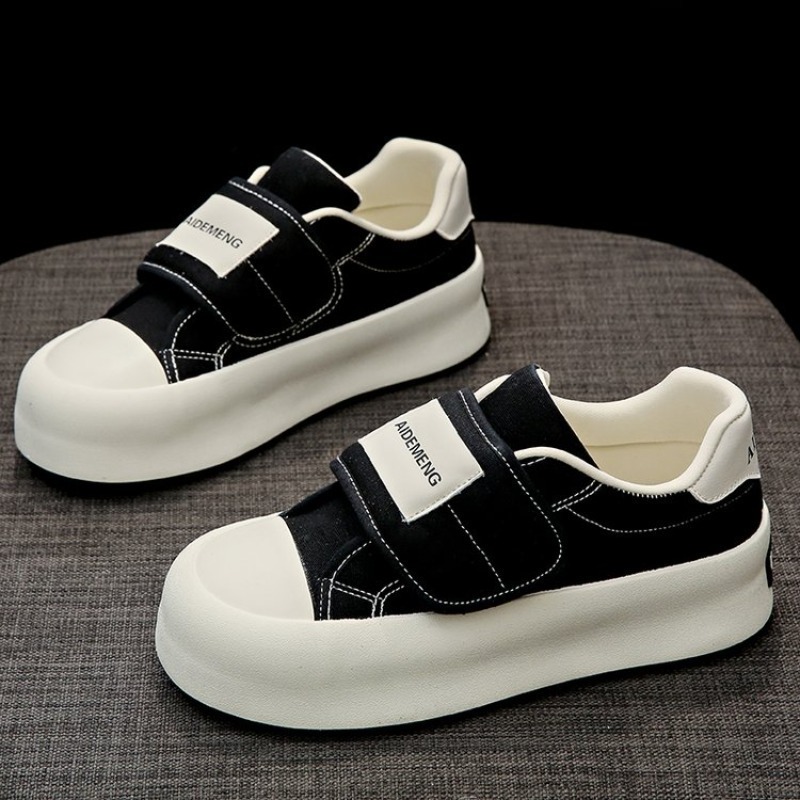 Women'S Fashion Velcro Sneakers - Fashion Ladies Platform Board Shoes Canvas