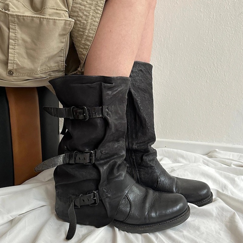 Women'S Fashion Knee High Boots - Classic Women Shoes Retro Luxury Genuine