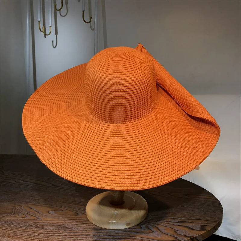 Orange straw hat 25cm super bi - огляд і ціна Straw Hat Summer