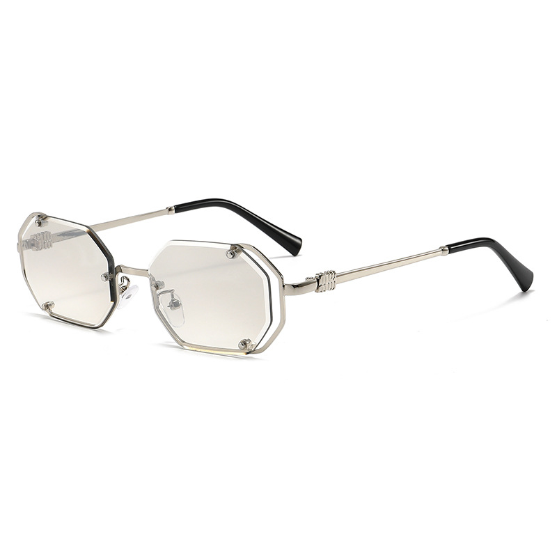 Polygonal metal sunglasses ret - огляд і ціна Women Fashion Pose