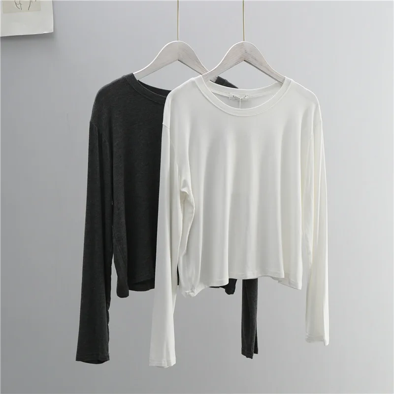 O Neck Cotton Blend Long Sleev - огляд і ціна Women Top Fashion
