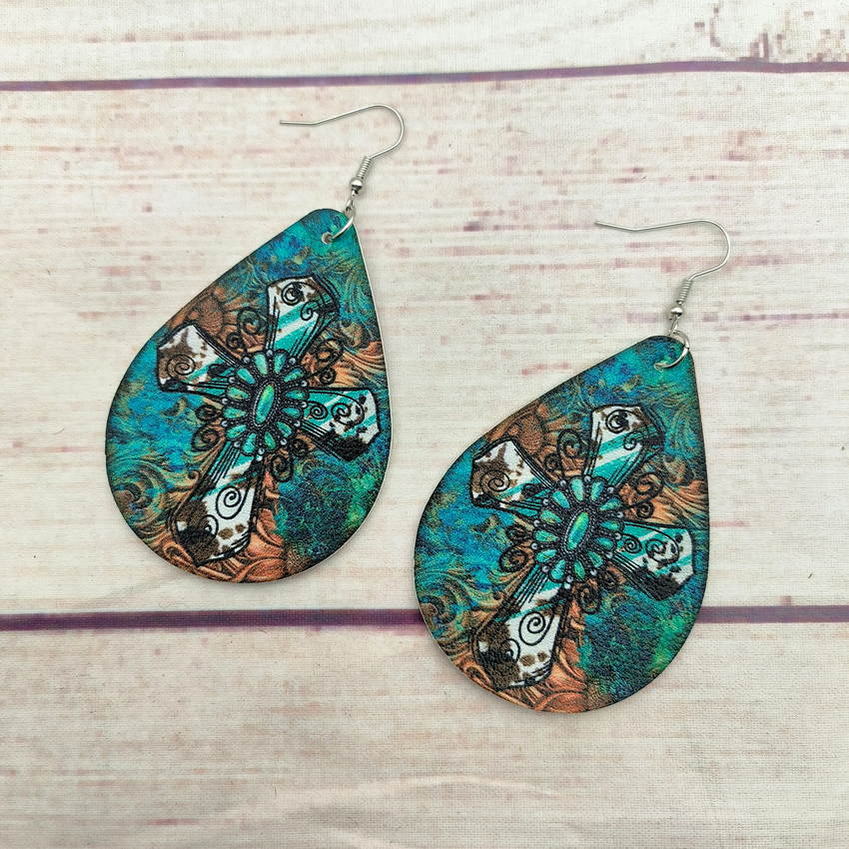 Wild West Teardrop Cross Earri - огляд і ціна Women'S Fashion Wild West