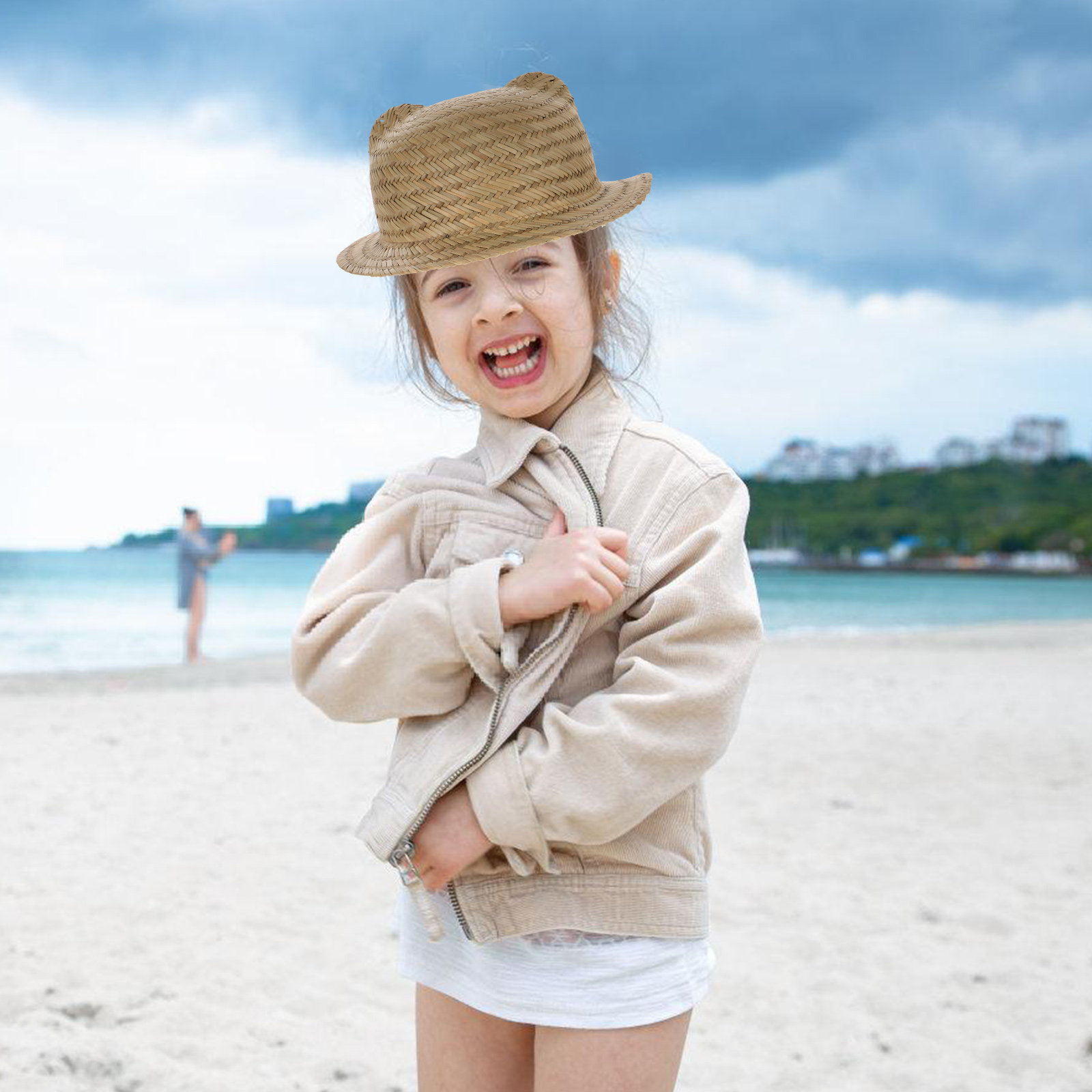 Kids Straw Sun Hat Wide Brim W - огляд і ціна Straw Hat Summer