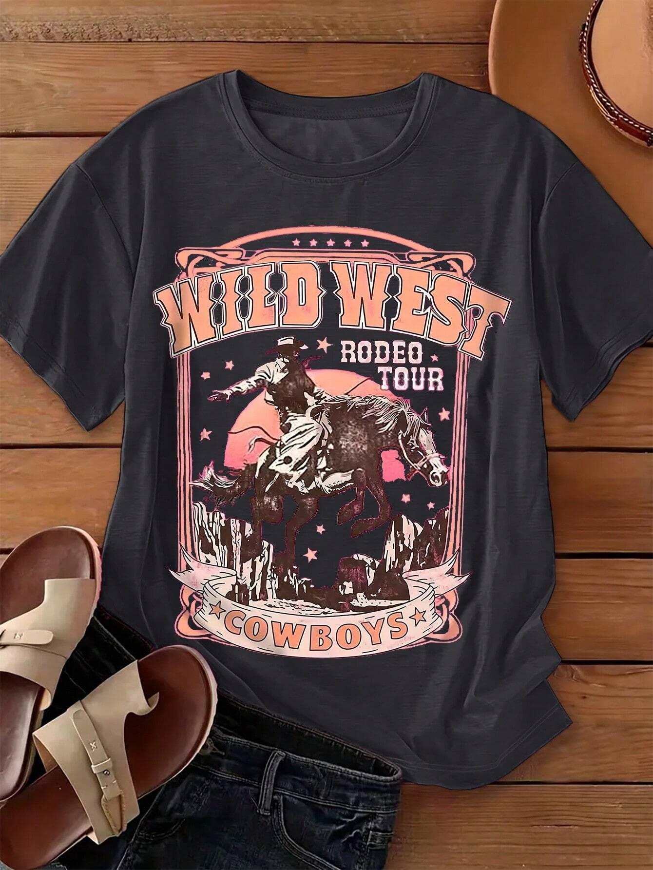 Wild West Cowboys Printing Wom - огляд і ціна Women'S Fashion Wild West