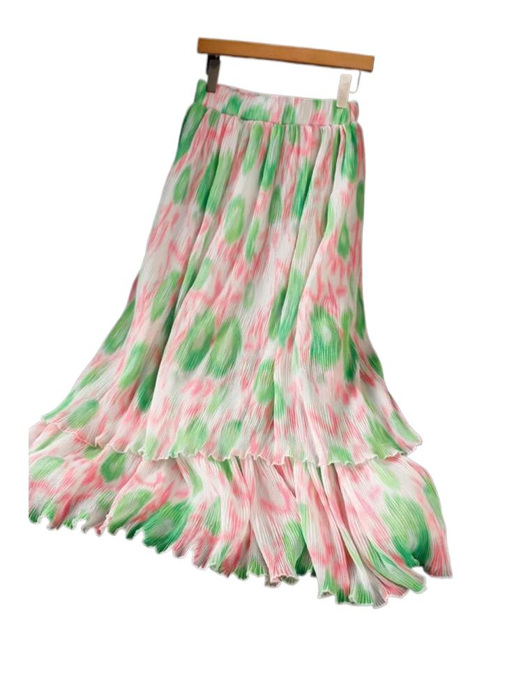 2026 Fashion Sweet Floral Prin - огляд і ціна Pleated Skirt Women