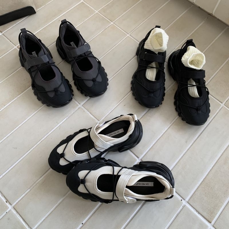 Sporty Chunky Platform Mary Ja - огляд і ціна Women'S Fashion Velcro Sneakers