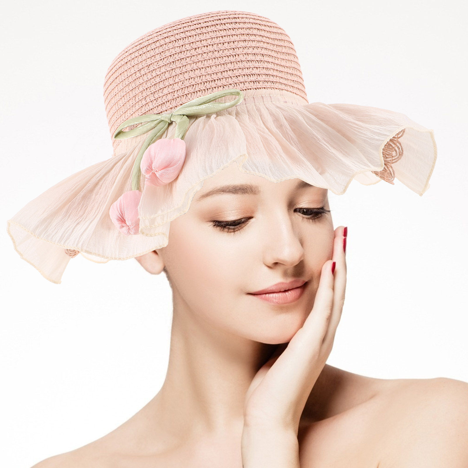 Girl Summer Straw Sun Hat Wide - огляд і ціна Straw Hat Summer