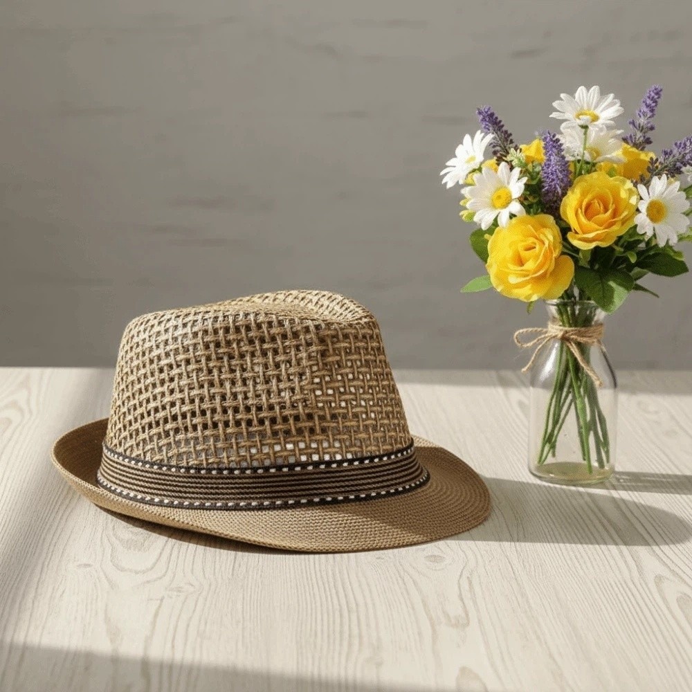 Short Brim Men Panama Hat Brea - огляд і ціна Straw Hat Summer