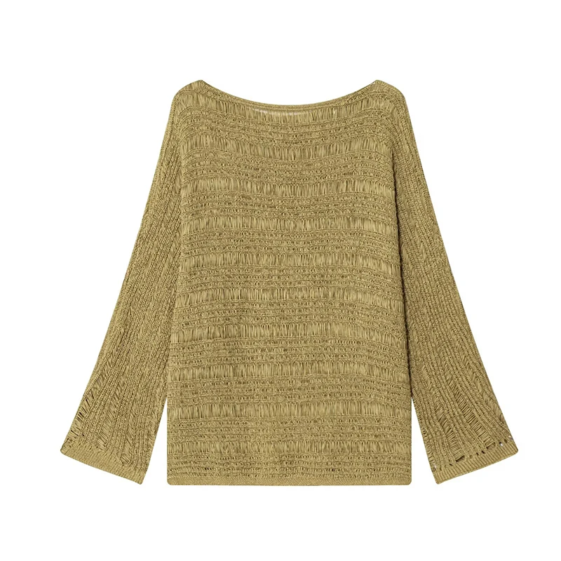 Vintage Boat Neck Knit Sweater - огляд і ціна Women Top Fashion