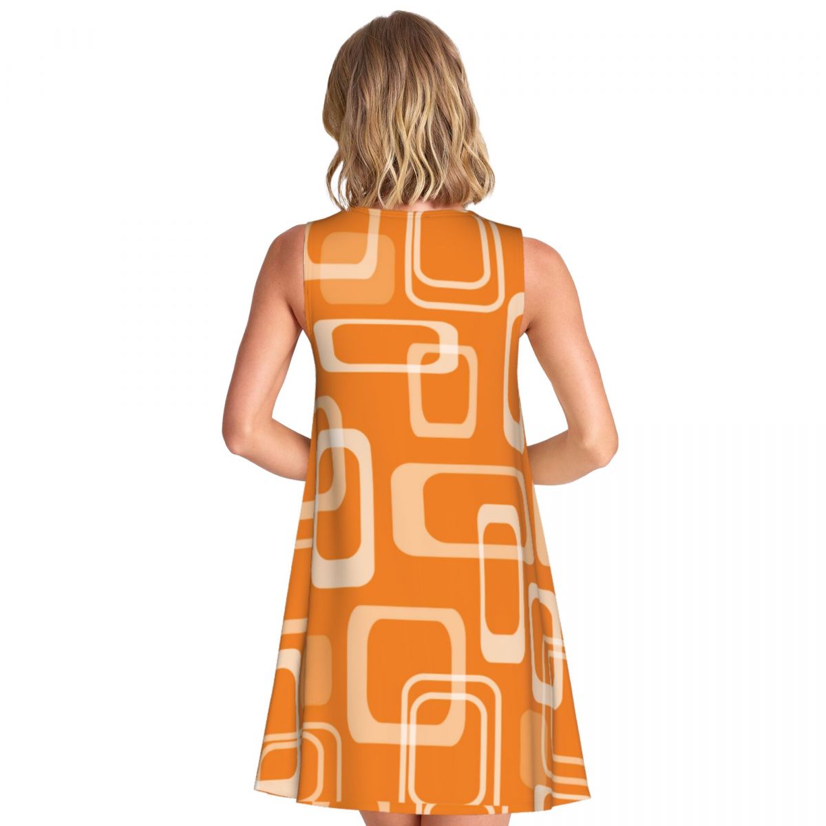 Orange Retro Mod Dress 60s Squ - огляд і ціна Women'S Fashion Of The 60S