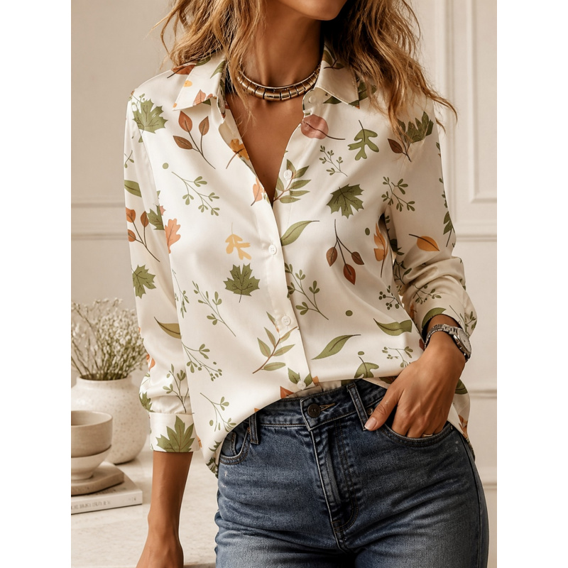 2026Fashion lapel collar long  - огляд і ціна Women Top Fashion