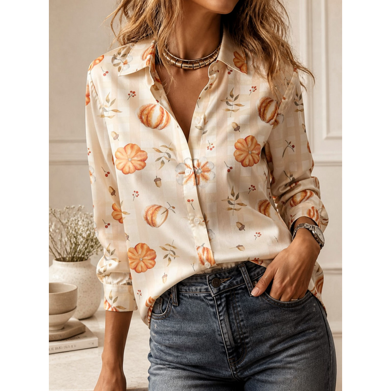 2026Fashion lapel collar long  - огляд і ціна Women Top Fashion
