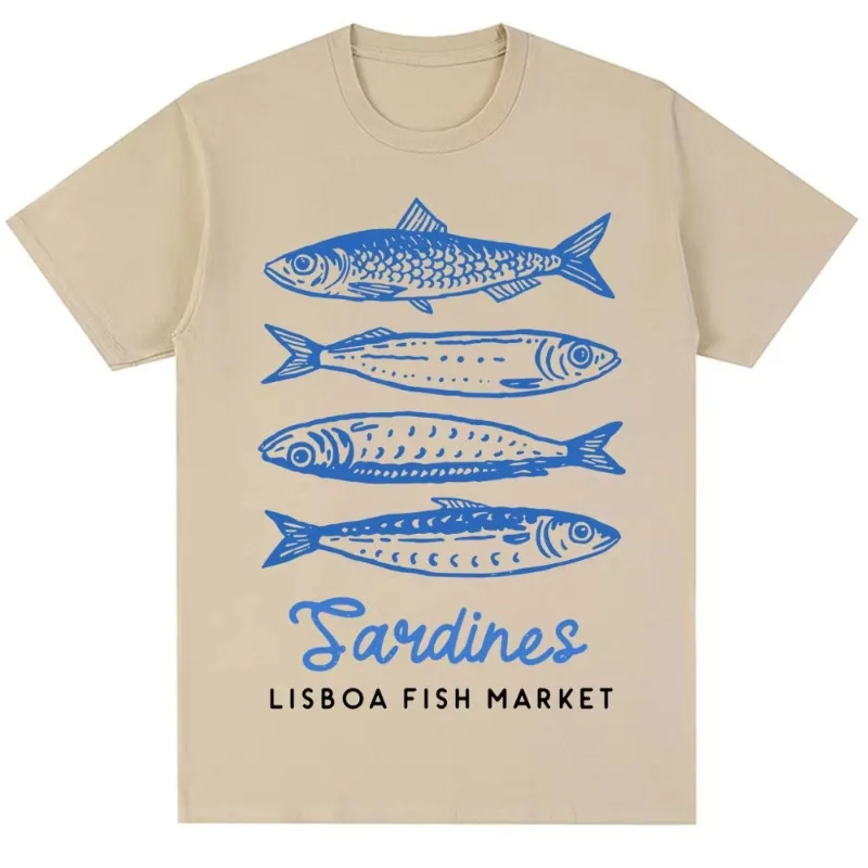 Funny Fish Market Print T-shir - огляд і ціна Women'S Fashion Market Size