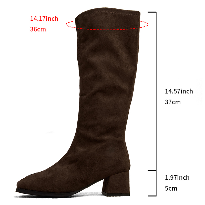 Fashion Black Thick High Heels - огляд і ціна Women'S Fashion Knee High Boots