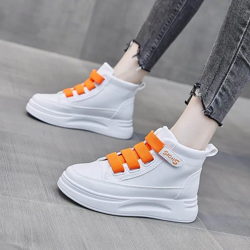 High Top White Sneakers 2025 W - огляд і ціна Women'S Fashion Velcro Sneakers