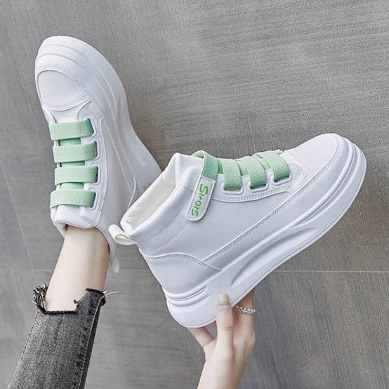 High Top White Sneakers 2025 W - огляд і ціна Women'S Fashion Velcro Sneakers