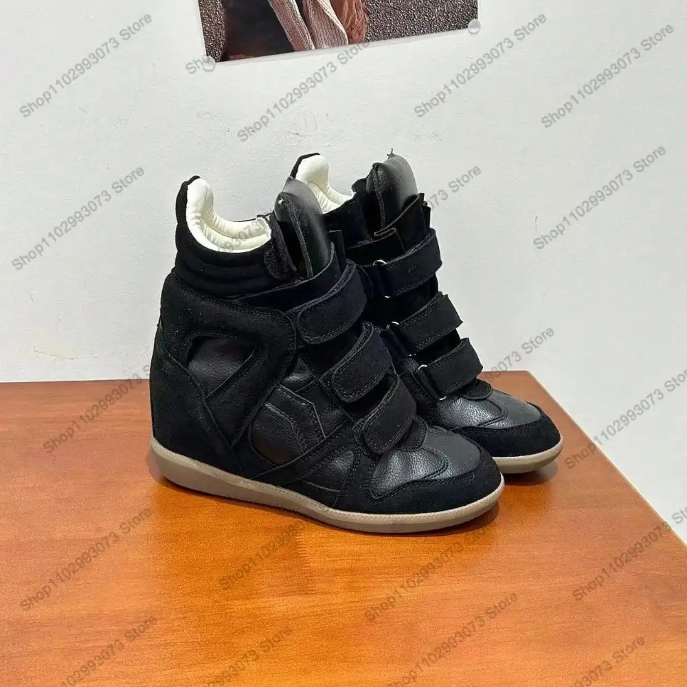 High Top Wedge Sneakers for Wo - огляд і ціна Women'S Fashion Velcro Sneakers