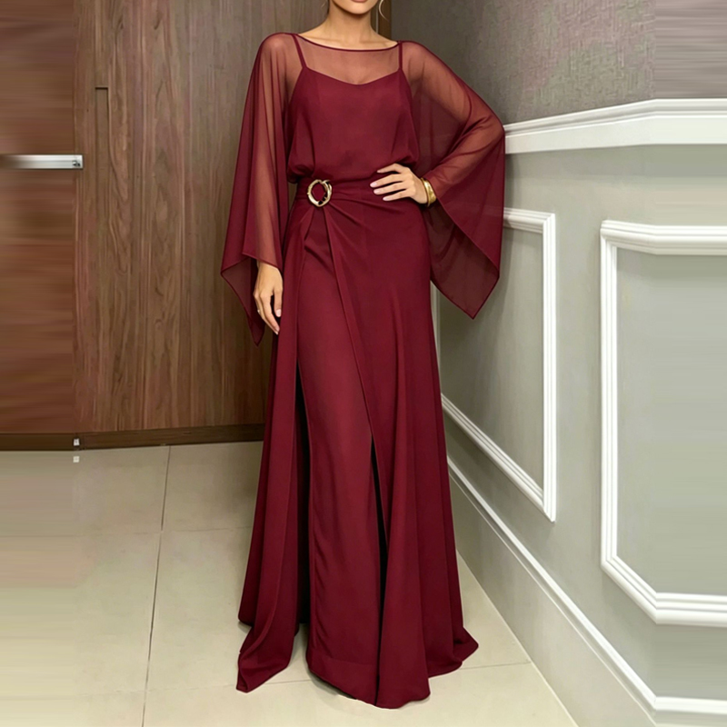 Elegant O-neck Cover Up Playsu - огляд і ціна Women'S Fashion Vintage Off Shoulder Long Sleeve Jumpsuit