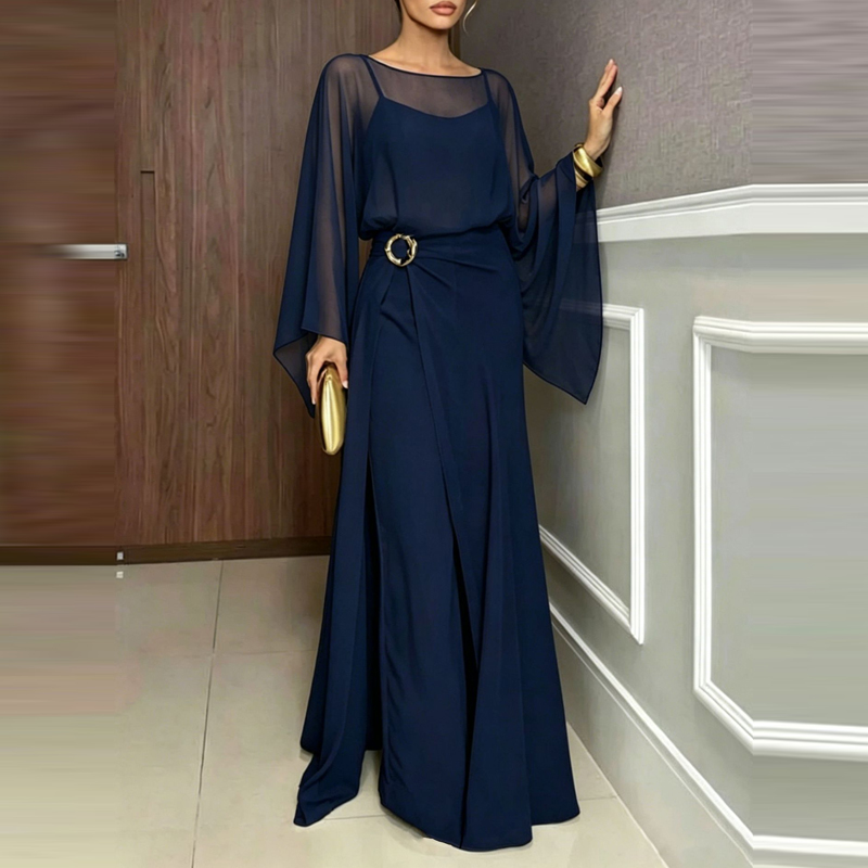 Elegant O-neck Cover Up Playsu - огляд і ціна Women'S Fashion Vintage Off Shoulder Long Sleeve Jumpsuit