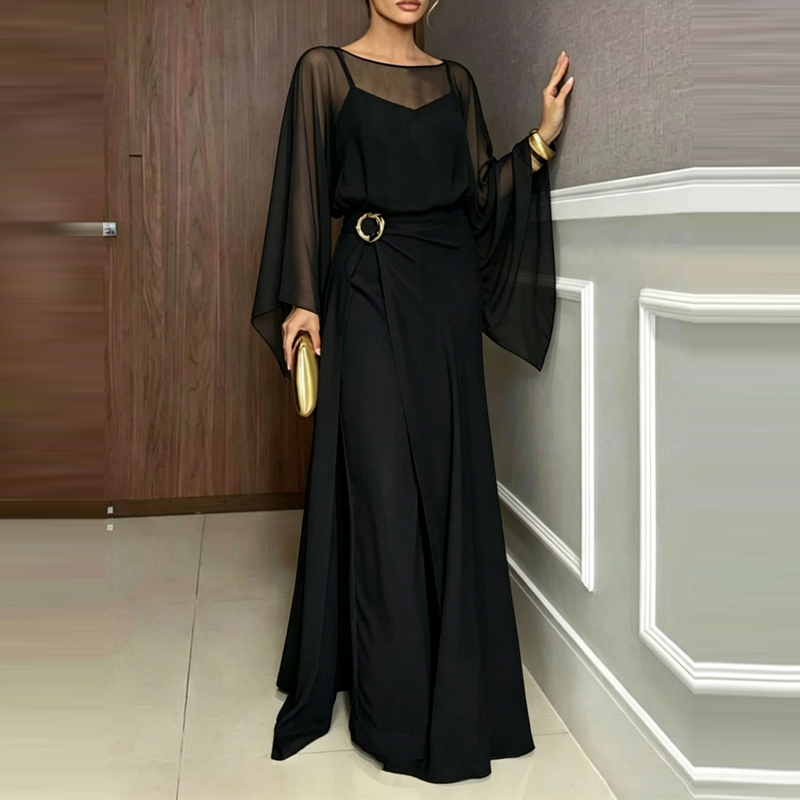 Elegant O-neck Cover Up Playsu - огляд і ціна Women'S Fashion Vintage Off Shoulder Long Sleeve Jumpsuit
