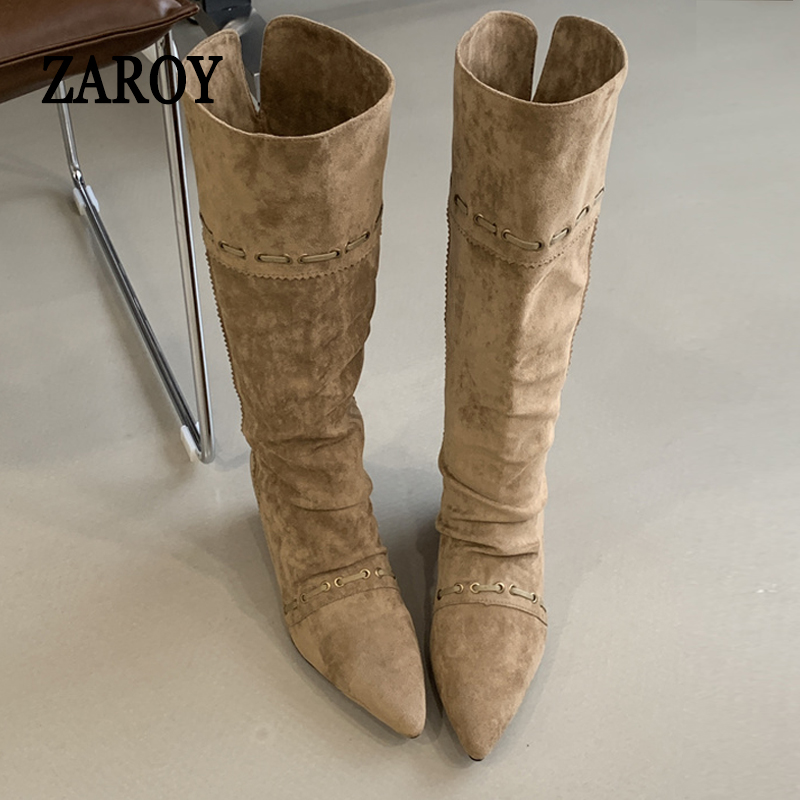 ZAROY Winter Women Boots Fashi - огляд і ціна Women'S Fashion Knee High Boots