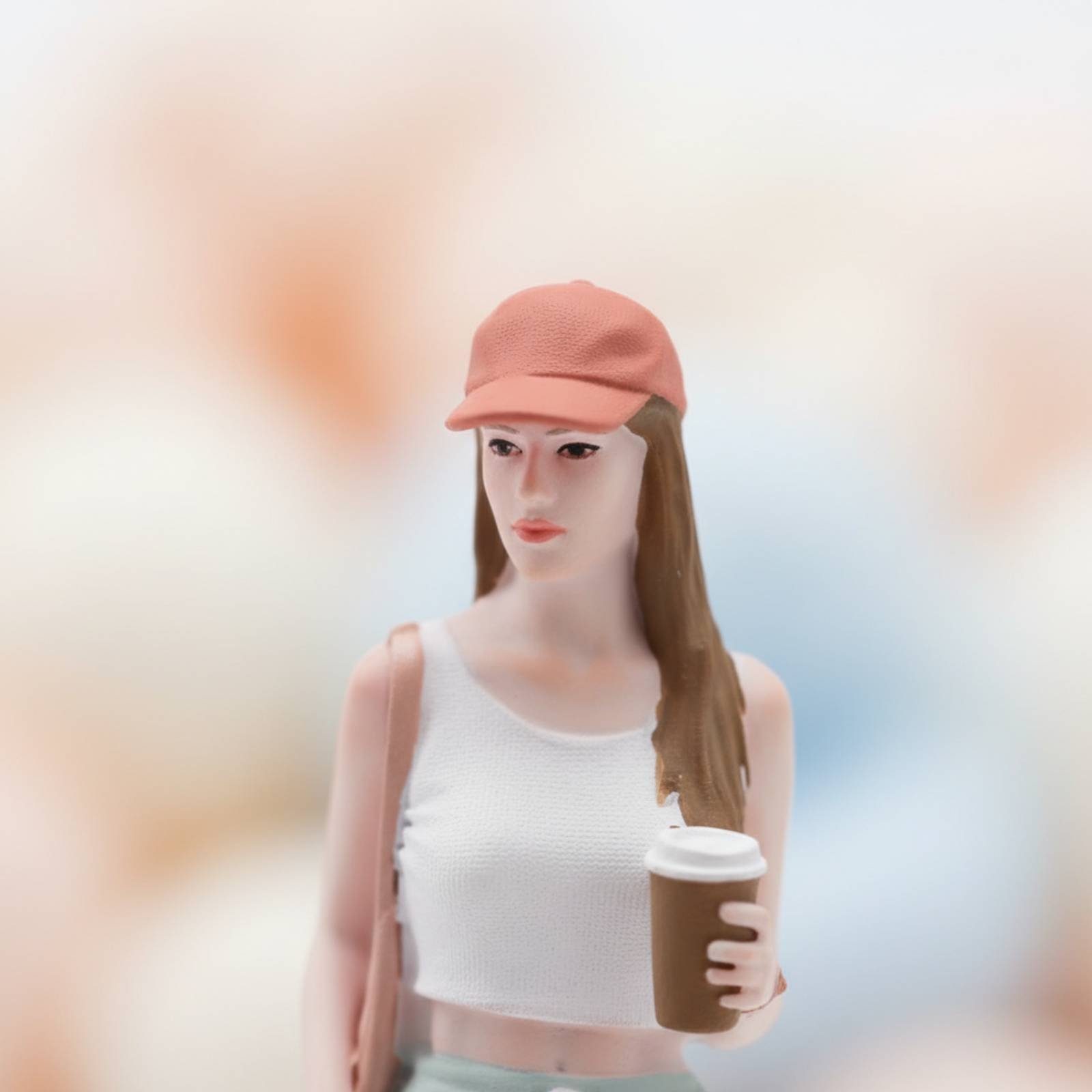Girl Figure Holding Coffee Col - огляд і ціна Women Fashion Pose