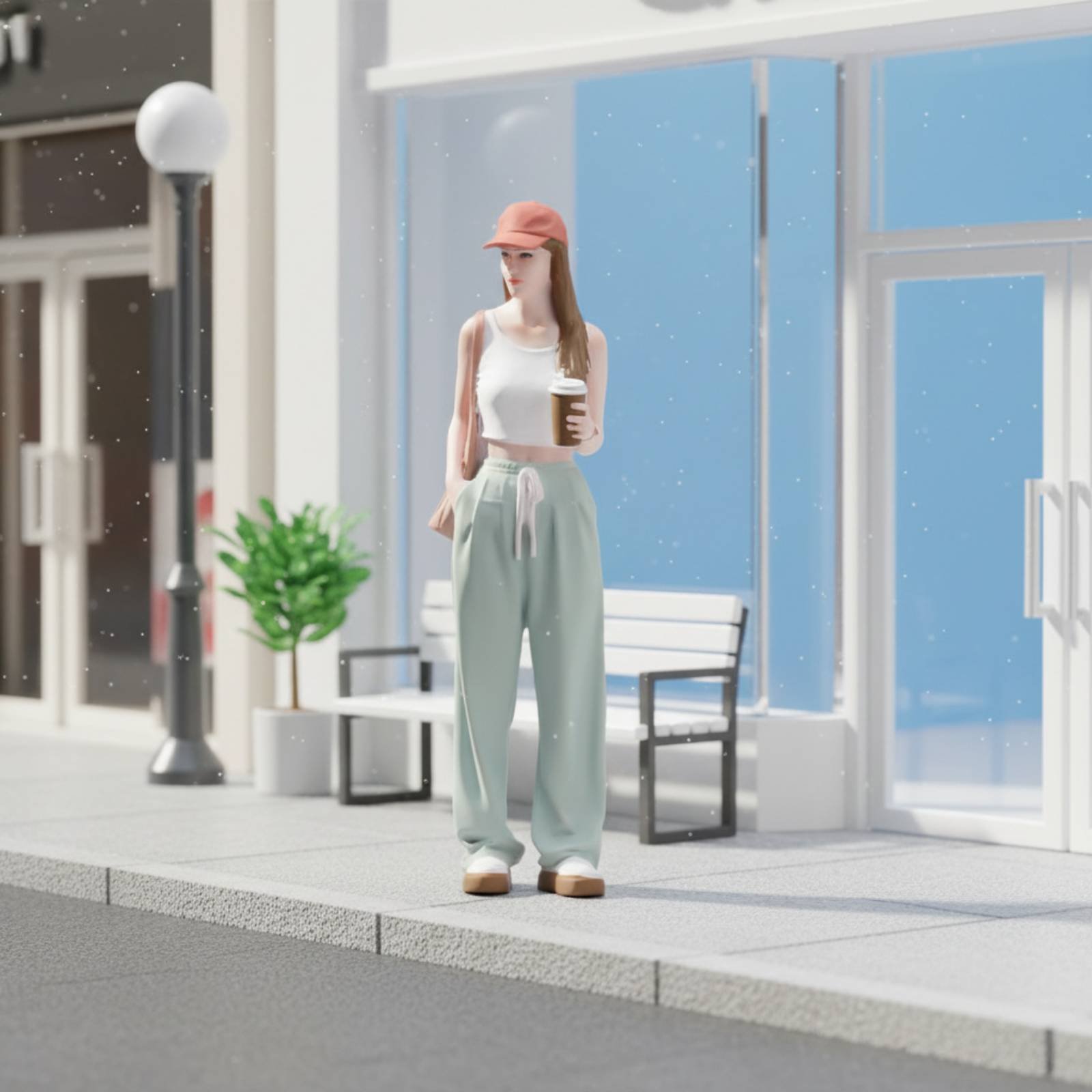 Girl Figure Holding Coffee Col - огляд і ціна Women Fashion Pose