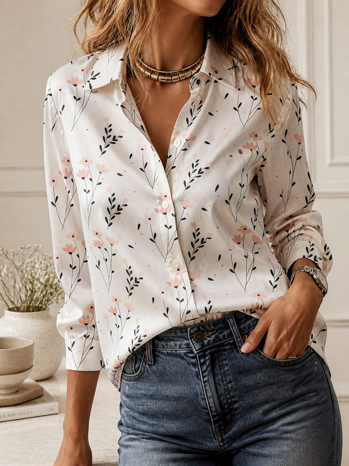 2026Minimalist Button Down Lon - огляд і ціна Women Top Fashion